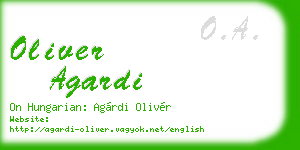 oliver agardi business card